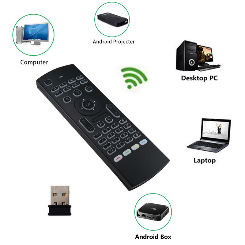 Air mouse remote control compatible with Android TV box, PC, laptop and projector