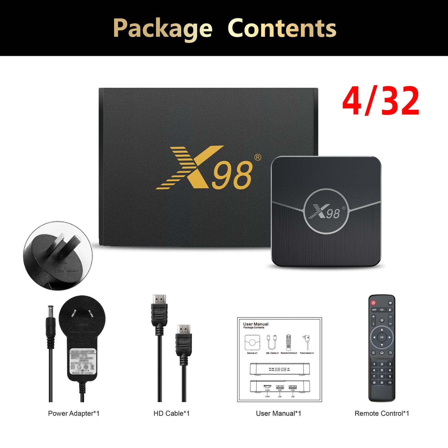 X98plus Set-top 5G Dual-band WiFi Bluetooth 4K Android TV Box