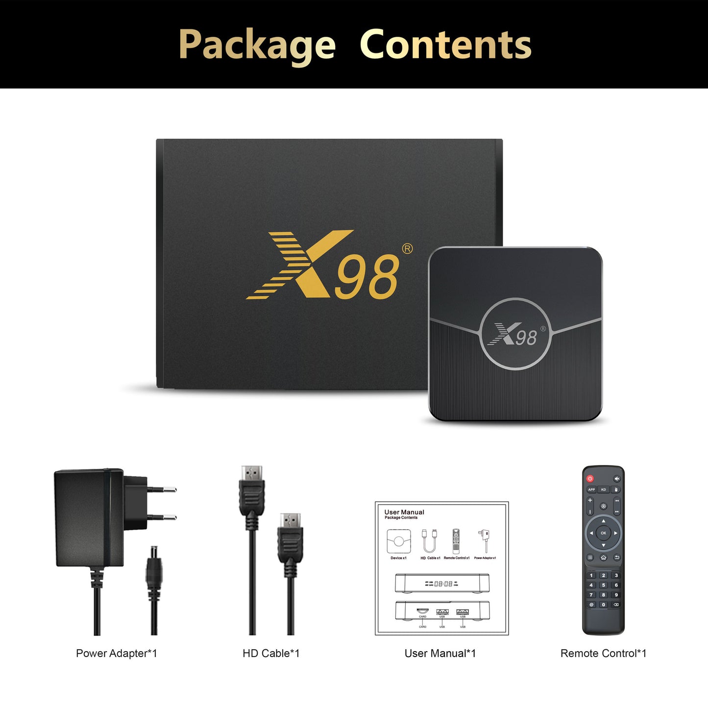 X98plus Set-top 5G Dual-band WiFi Bluetooth 4K Android TV Box
