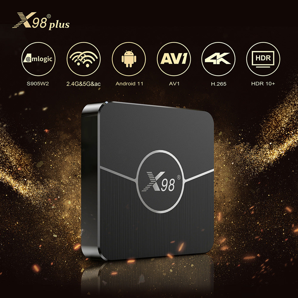 X98plus Set-top 5G Dual-band WiFi Bluetooth 4K Android TV Box
